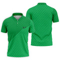 Lawn Mower Green Cross Stripe Father's Day Golf Shirt, Polo Shirts For Men, Golf Gift For Dad