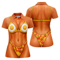 Funny Fried Egg Bikini Body Golf Shirt, Women’s Golf Polo, Ladies Golf Tops, Printed Golf Shirt