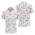 Flamingo Funny Golf Pattern Polo Shirt, Men's Golf Shirt, Golf Apparel For Men
