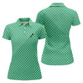 Lawn Mower Logo Cross Pattern Women's Golf Tops, Ladies Golf Shirts, Golfing Apparel