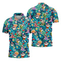 Funny Hula Santa Christmas Golf Shirt, Men's Golf Shirt, Hawaiian Golf Shirt, Printed Golf Shirts