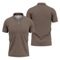 Cream Text Pattern Golf Polo Shirt, Golf Shirts For Men, Printed Golf Shirts