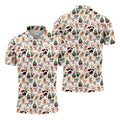 Christmas Sweets Pattern Golf Tops For Men, Cartoon Print Polo Shirts For Men, Christmas Golf Shirt, Golfing Apparel
