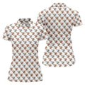 Longhorn Watercolor Pattern Golf Polo Shirt, Golf Tops For Women, Hawaiian Golf Shirt