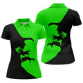 Green Witch Silhouette Halloween Golf Shirt, Halloween Shirt For Women, Women's Halloween Apparel