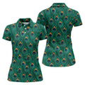 Peacock Feather Pattern Hawaiian Golf Shirt, Hawaiian Golf Shirt, Women’s Golf Apparel, Printed Golf Shirt