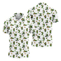 St Patrick's Day Leprechaun Golf And Beer Golf Pose Shamrock Golf Shirt, Golf Shirts For Men