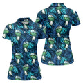 Funny Zombie Hulk Hand Tropical Golf Polo Shirt, Golf Shirts For Women, Women's Golf Apparel