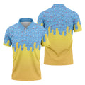 Ice Cream Pattern Hawaiian Golf Shirt, Summer Vibe Men's Golf Shirt, Polo Shirts For Men