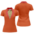 Orange Tuxedo Fun Women's Golf Shirts, Retro Golf Shirt, Ladies Golf Tops