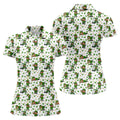 Funny Leprechaun Golf And Beer Green Shamrocks St Patrick's Day Golf Shirt, Women's Golf Shirts, Ladies Golf Polos
