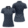 Beer Bottle Vs Can Seamless Pattern Women's Golf Tops, Golf And Beer Ladies Golf Shirt