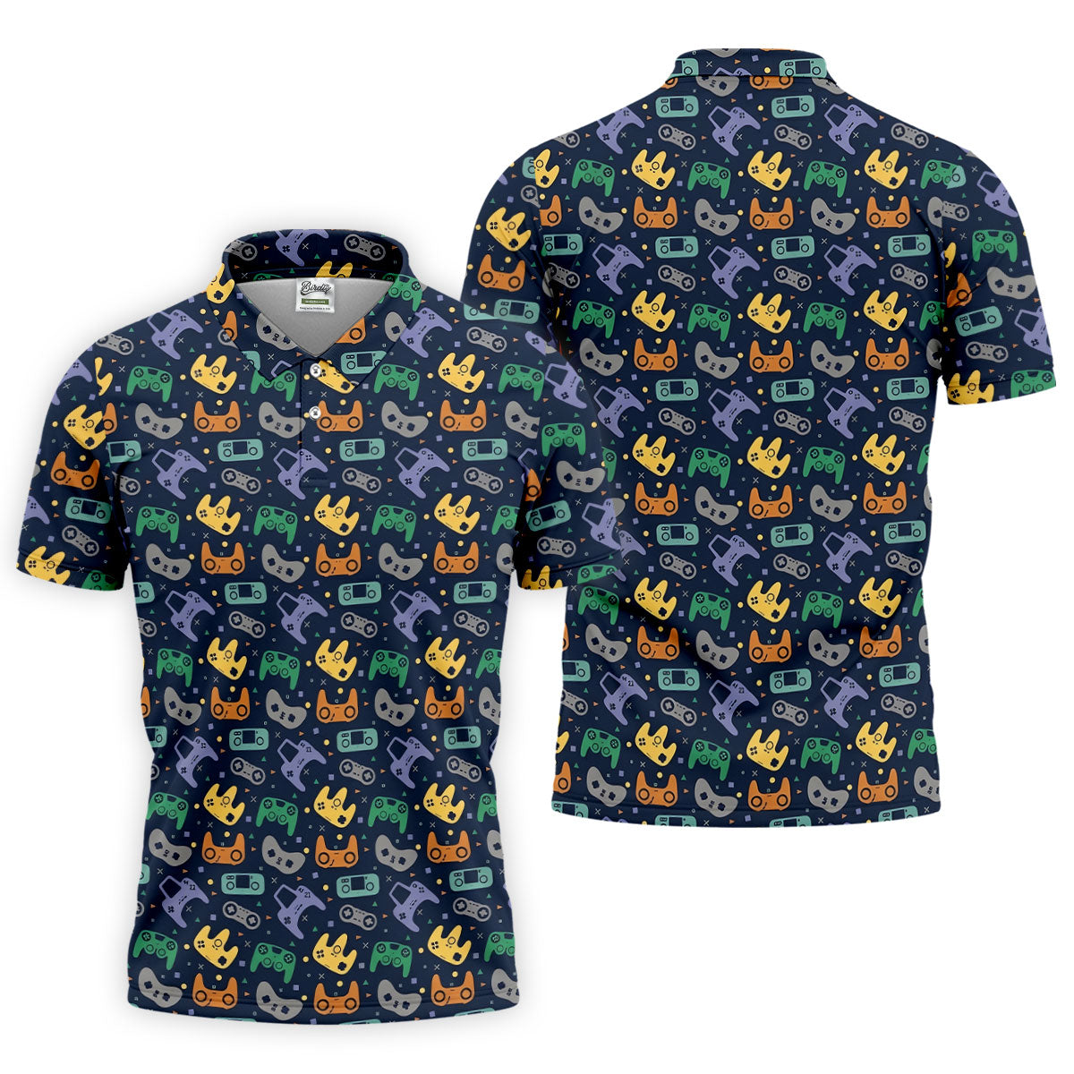 Video Game Controller Hawaiian Golf Shirt, Men's Golf Shirt, Polo Shirts For Men