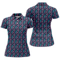 Funny Colorful Bigfoot Golfer Pattern Polo Shirt, Womens Golf Tops, Women’s Golf Apparel