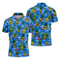 Pineapple Skull Island Ocean Hawaiian Golf Shirt, Hawaiian Golf Shirt, Golf Shirts For Men