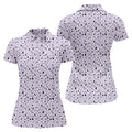 Light Purple Beer Brewing Icons Pattern Polo Shirt, Women’s Golf Apparel, Performance Golf Shirt