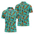 Cool Pineapple Tropical Theme Hawaiian Golf Shirt, Polo Shirts For Men, Golfing Apparel