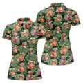 Funny Sloth Hawaiian Summer Ladies Golf Tops, Golf Shirt For Women, Ladies Golf Shirts