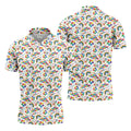 Autism Awareness Rainbow Pattern Colorful Handprints White Golf Shirt, Polo Shirts For Men
