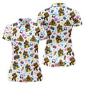Bigfoot Party Memphis Pattern Retro Golf Shirt, Hawaiian Golf Shirt, Golf Shirt For Women