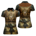 Spirit of the Ancestors Women's Golf Tops, Native American Ancestry Ladies Golf Polos, Indigenous Peoples Month