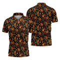 Autumn Bigfoot Forest Pattern Polo Shirt, Mens Golf Apparel, Hawaiian Golf Shirt, Printed Golf Shirts