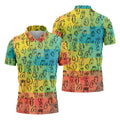 Funny Penis Doodle Color Block Golf Polo Shirt, Men's Golf Polo, Printed Golf Shirts