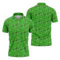 Three Leaf Clover Golf And Beer St Patrick's Day Green Golf Shirt, Fun Golf Shirts For Men, Polo Shirts For Men