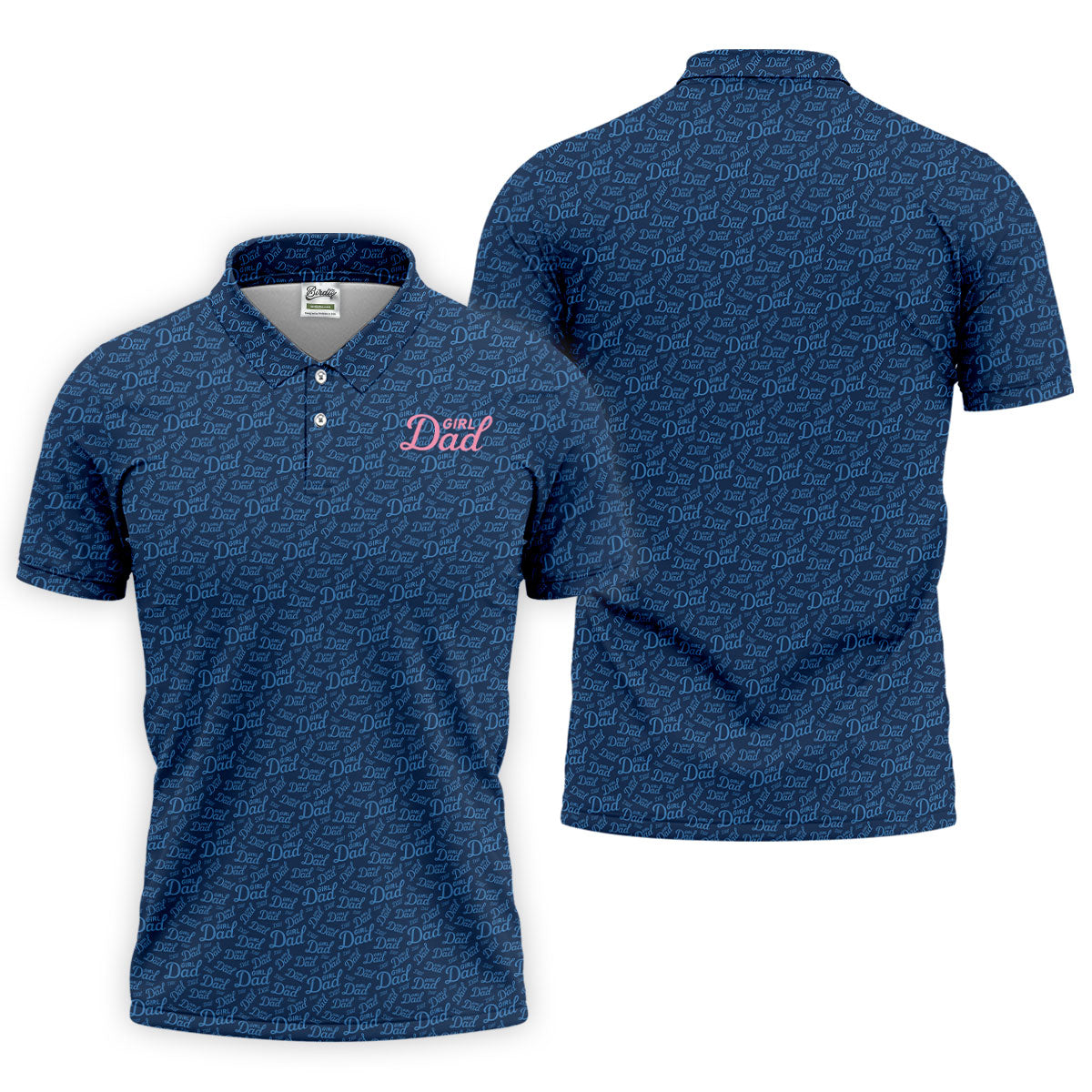 Girl Dad Father's Day Golf Shirt, Polo Shirts For Men, Gift For Golf Dad, Golfing Apparel