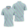 Colorful Popsicle Summer Pattern Golf Shirt, Mens Golf Polo, Printed Golf Shirts