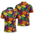 Adult Humor Pride Colors Retro Golf Shirt, LGBTQ Month Men's Funny Golf Shirts