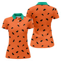 Watermelon Slice Golf Top, Orange Summer Design, Golf Shirts For Women