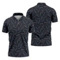 Minimalist Neon Lightsaber Pattern Golf Shirt, Mens Polo Shirts, Golf Shirts For Men