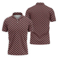 Christmas Snowflake Candy Cane Golf Shirt, Fun Golf Shirts For Men, Golfing Apparel, Golf Shirts For Men