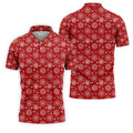 Dirty Funny Adult Humor Snowflakes Red Golf Shirt, Fun Men's Golf Polos, Christmas Golf Shirt, Polo Shirts For Men