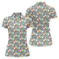 In A World Where You Can Be Anything Be Kind Autism Awareness Puzzle Pattern White Golf Shirt, Women's Golf Shirts