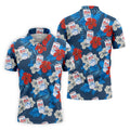 Fore Right Cold As Slice Golf And Beer Tropical Floral Golf Tops For Men, Golf Shirts For Men