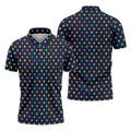 Lucha Libre Mask Seamless Pattern Cinco De Mayo Celebration Fiesta Themed Golf Shirts For Men