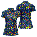 Awareness Understanding Acceptance Autism Navy Golf Shirt For Women, Ladies Golf Polos