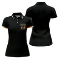 I Like Golf And Bourbon Black Golf Shirt, Fun Women's Golf Shirts, Golf And Whiskey Ladies Golf Shirts