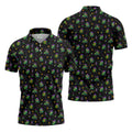 Funny Crocodile Mardi Gras Golf Shirts, Black Golf Shirt, Golf Gift For Men, Golf Shirts For Men