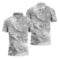 Pastel Gradient Feather Hawaiian Golf Shirt, Golf Tops For Men, Golf Shirts For Men