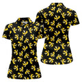 Banana Duck Hawaiian Golf Shirt, Fun Women's Golf Shirts, Ladies Golf Polos