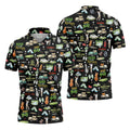 Born To Play Golf Let's Par Tee Black Golf Shirt, Men's Funny Golf Shirts, Golf Shirts For Men, Polo For Men