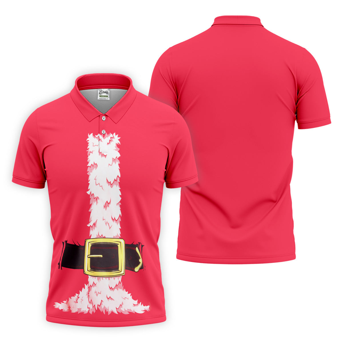 Funny Santa Claus Golf Tops For Men, Christmas Golf Shirt, Polo Shirts For Men, Christmas Golf Shirt