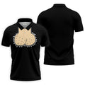 Black Funny Dickhead Faux Chest Golf Shirt, Men's Golf Shirt, Polo Shirts For Men