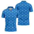 Dirty Funny Adult Humor Snowflakes Blue Golf Shirt, Fun Men's Golf Polos, Christmas Golf Shirt, Polo Shirts For Men