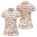 Funny Adult Body Parts Pattern Shirt, Women's Golf Tops, Printed Golf Shirt