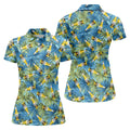 Funny Tropical Beer Bottle Pattern Golf Polo Shirt, Golf Tops For Women, Performance Golf Shirt