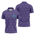Foolish Mortals Haunted Pattern Golf Polo Shirt, Halloween Shirt For Men, Mens Golf Polo